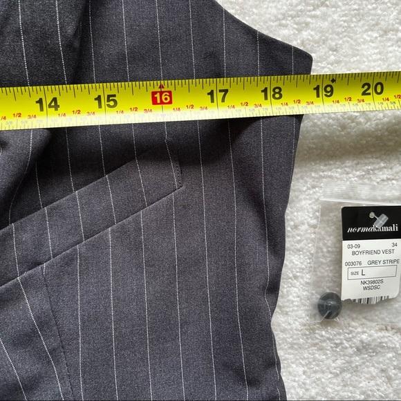 NORMA KAMALI BOYFRIEND VEST SIZE LARGE Academia Preppy Lagenlook Minimalist - Picture 5 of 8